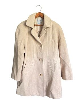 Vintage Cabin Creek cream color wool coat women’s size 8